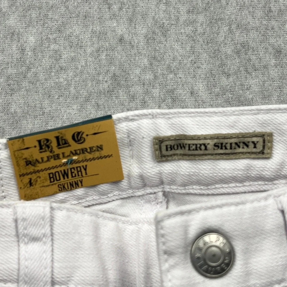 NEW Ralph Lauren Bowery Skinny Jeans Youth Girls' 6 White Denim Skinny Pants‎
